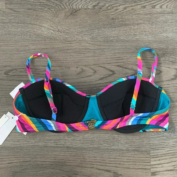 Trina Turk Louvre Striped Underwire Bikini Top - Size 14‎ - NWT - Picture 7 of 11